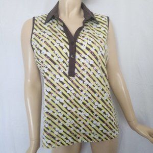 TOMMY BAHAMA XL Flower Print Sleeveless Top Cute!
